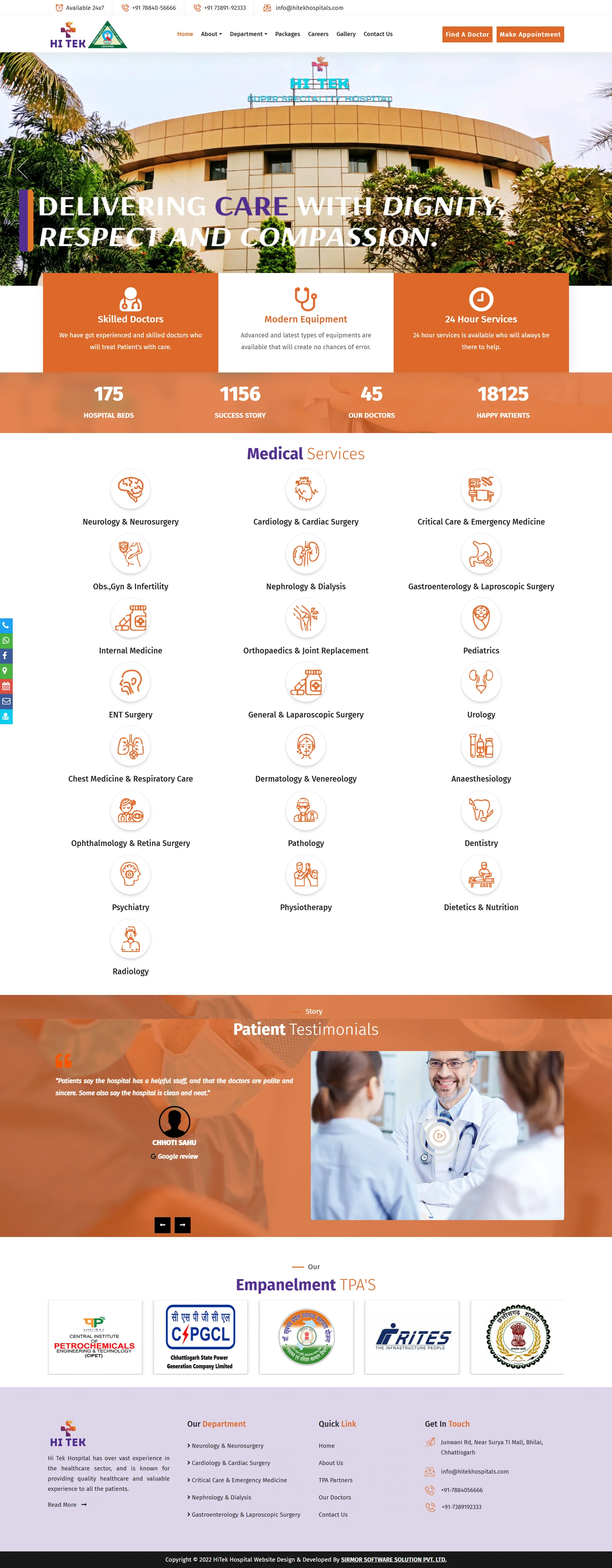 Website - Hi Tek Hospital