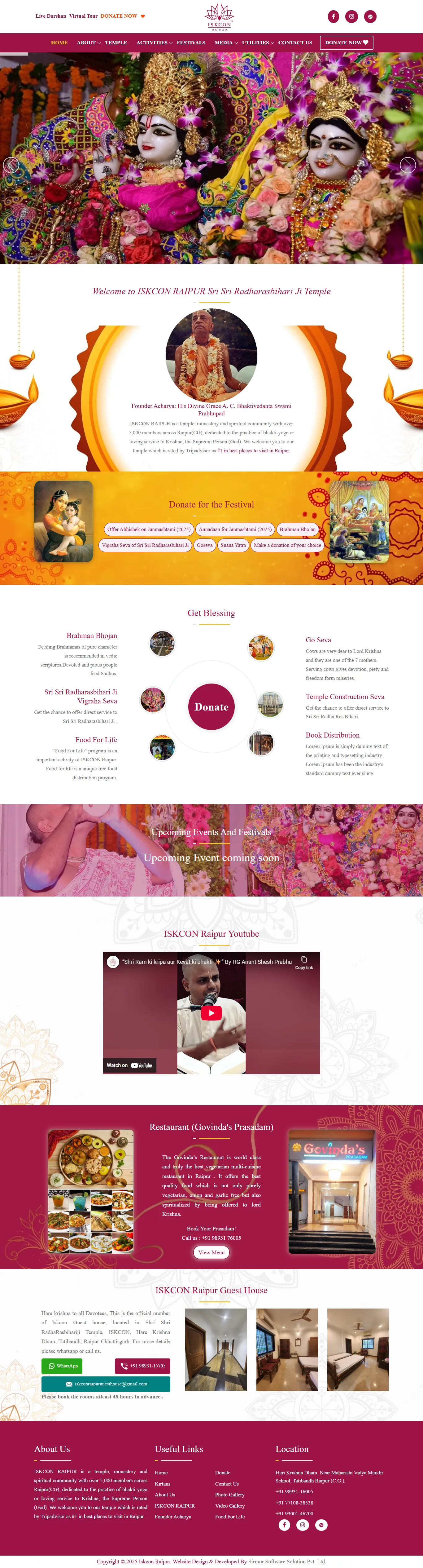 Website - Iskcon Raipur