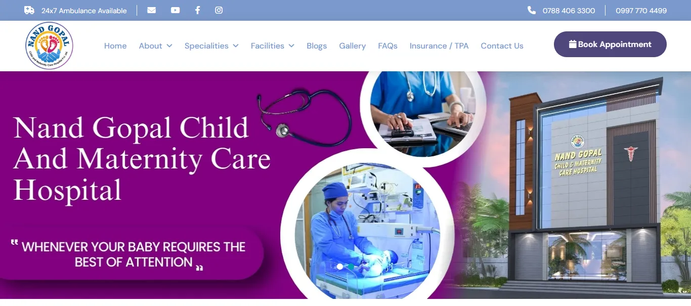 Website - Nandgopal Childcare Hospital