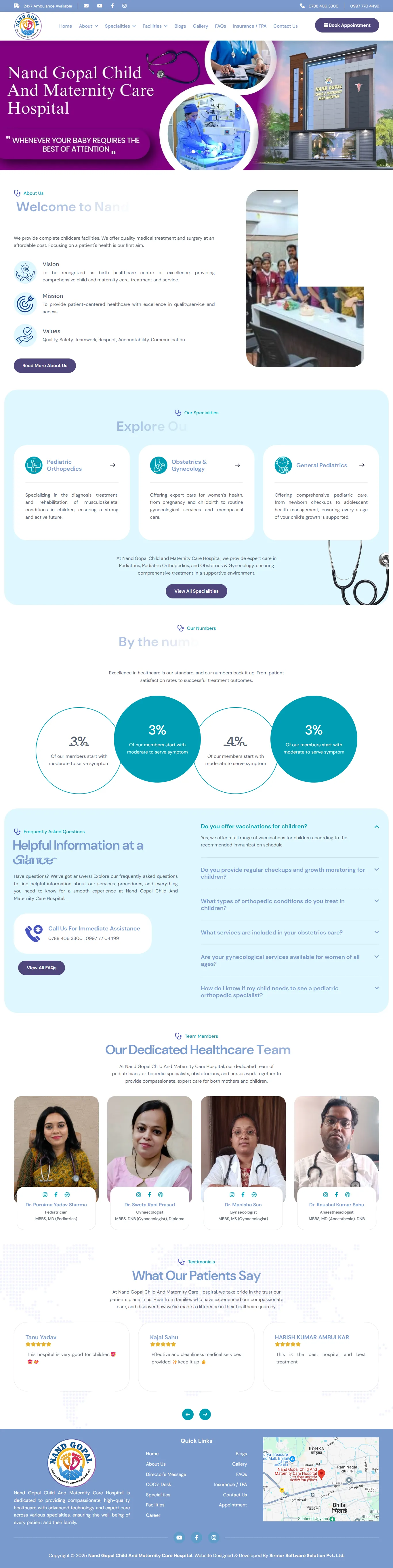 Website - Nandgopal Childcare Hospital